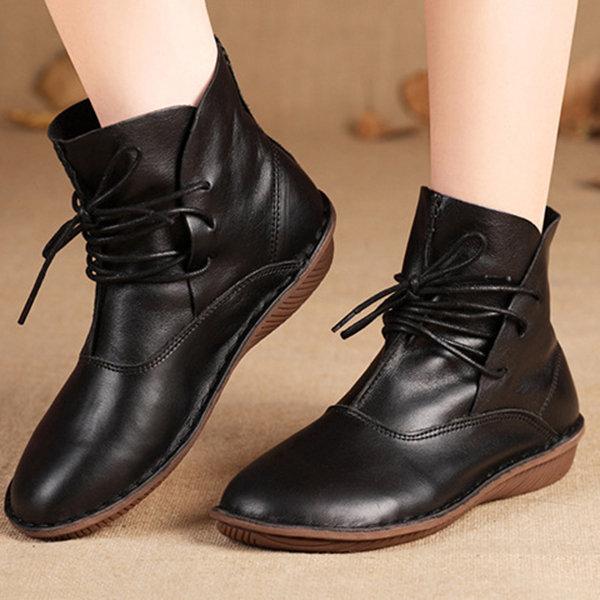 Drune | klassischer damenstiefel aus leder