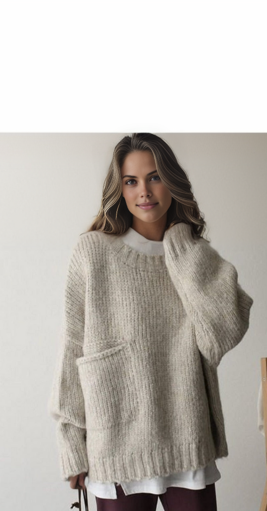 Drune | Übergroßer Strickpullover mit Tasche