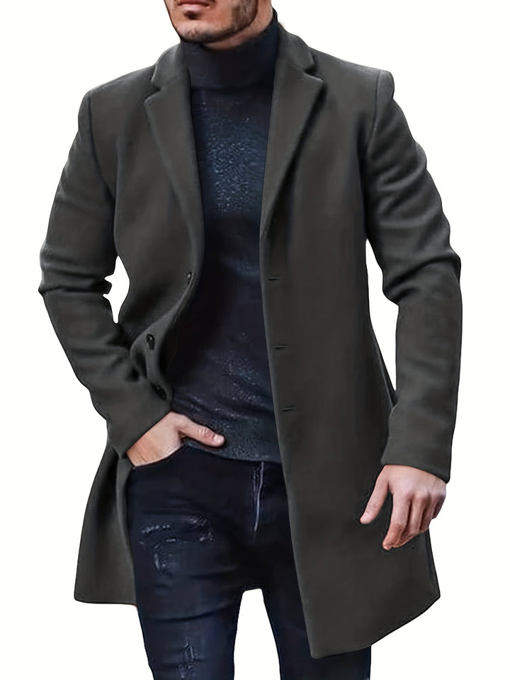 Drune | Mittellanger Knopf-Runter Trenchcoat Für Herren - Perfekt für Drune | Days