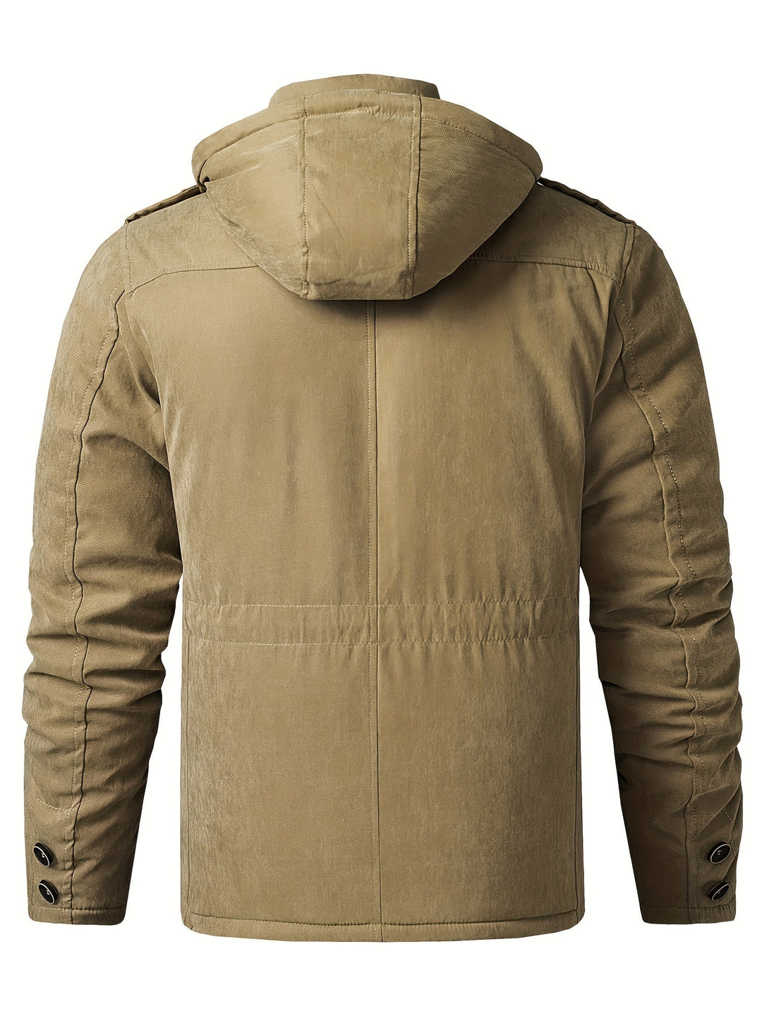 Drune | Warme Fleece Multi Taschen Kapuzen Cargo Winterjacke - Perfekt für Freizeitaktivitäten