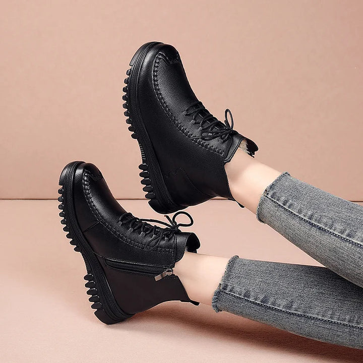 Drune | Damen Warme Leder Martin Stiefel