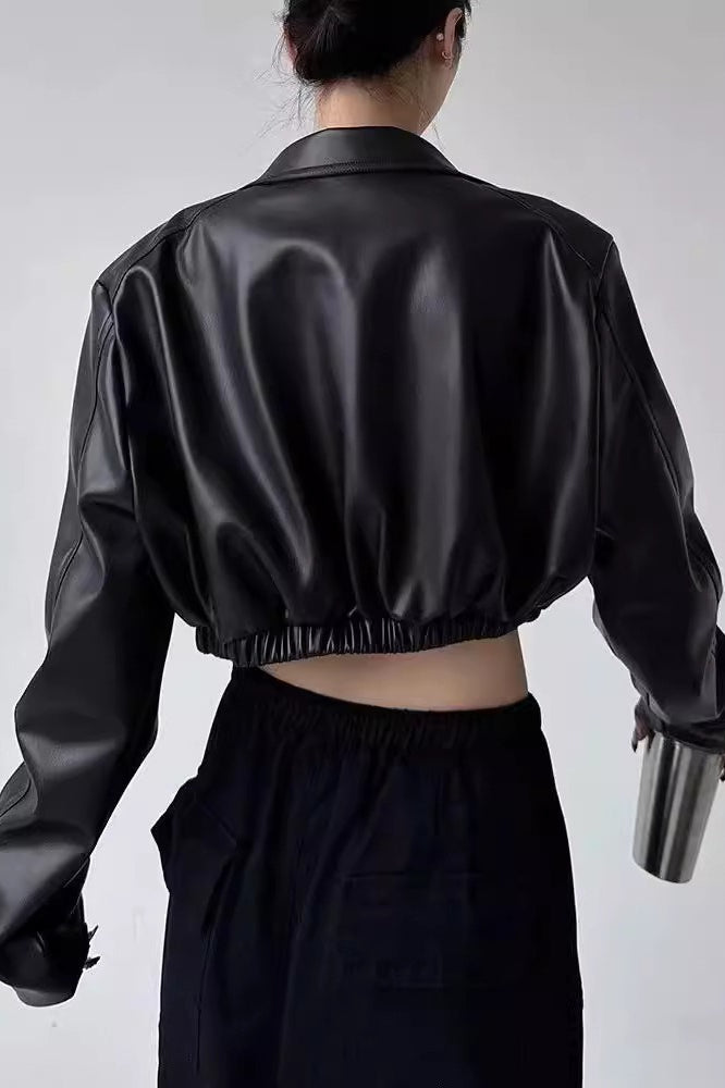 Drune | Down-Kragen Biker Kurzjacke