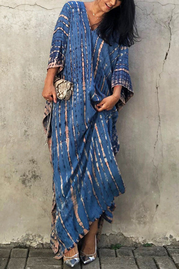 Drune Freely – Lockeres Überwurfkleid im Batik-Boho-Stil