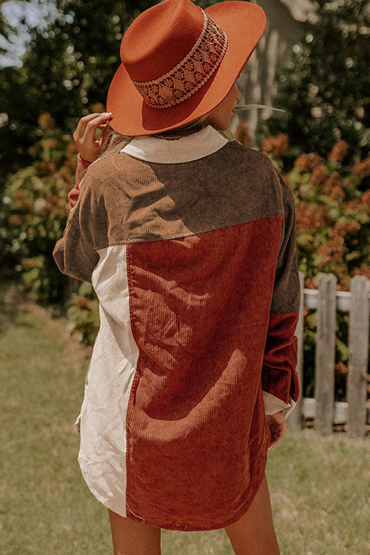 Drune | Patchwork Hemdjacke Weich und Trendy Perfekt Für Entspannte Tage