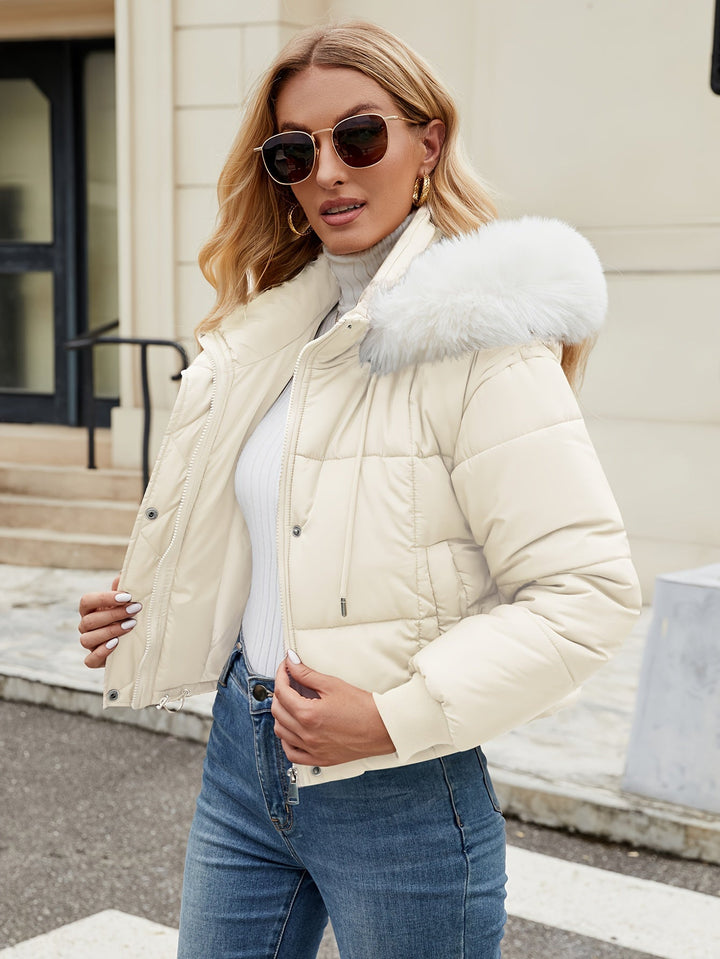 Drune | Elegante und warme schwarze Pufferjacke für den Winter