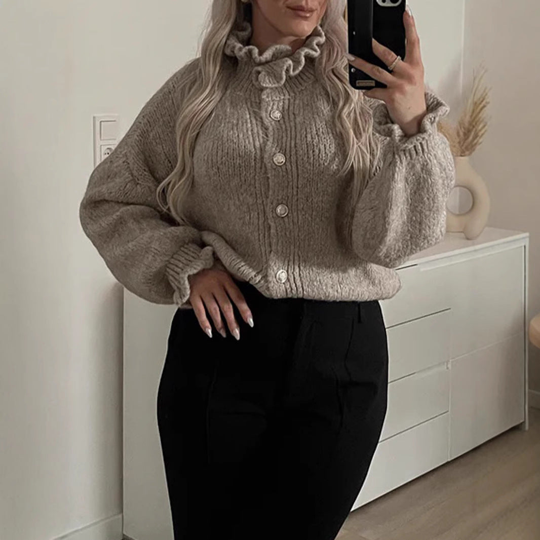 Drune | Chic women's cardigan with buttons and stylish collar
