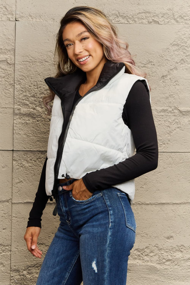 Drune | Zip-Up Drawstring Puffer Weste