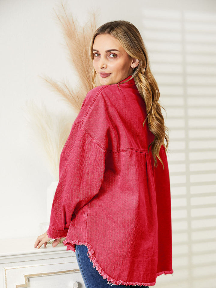 Drune | Zerrissene Rohsaum-Denimjacke