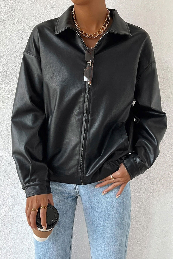 Drune | Farbe Lederlookjacke