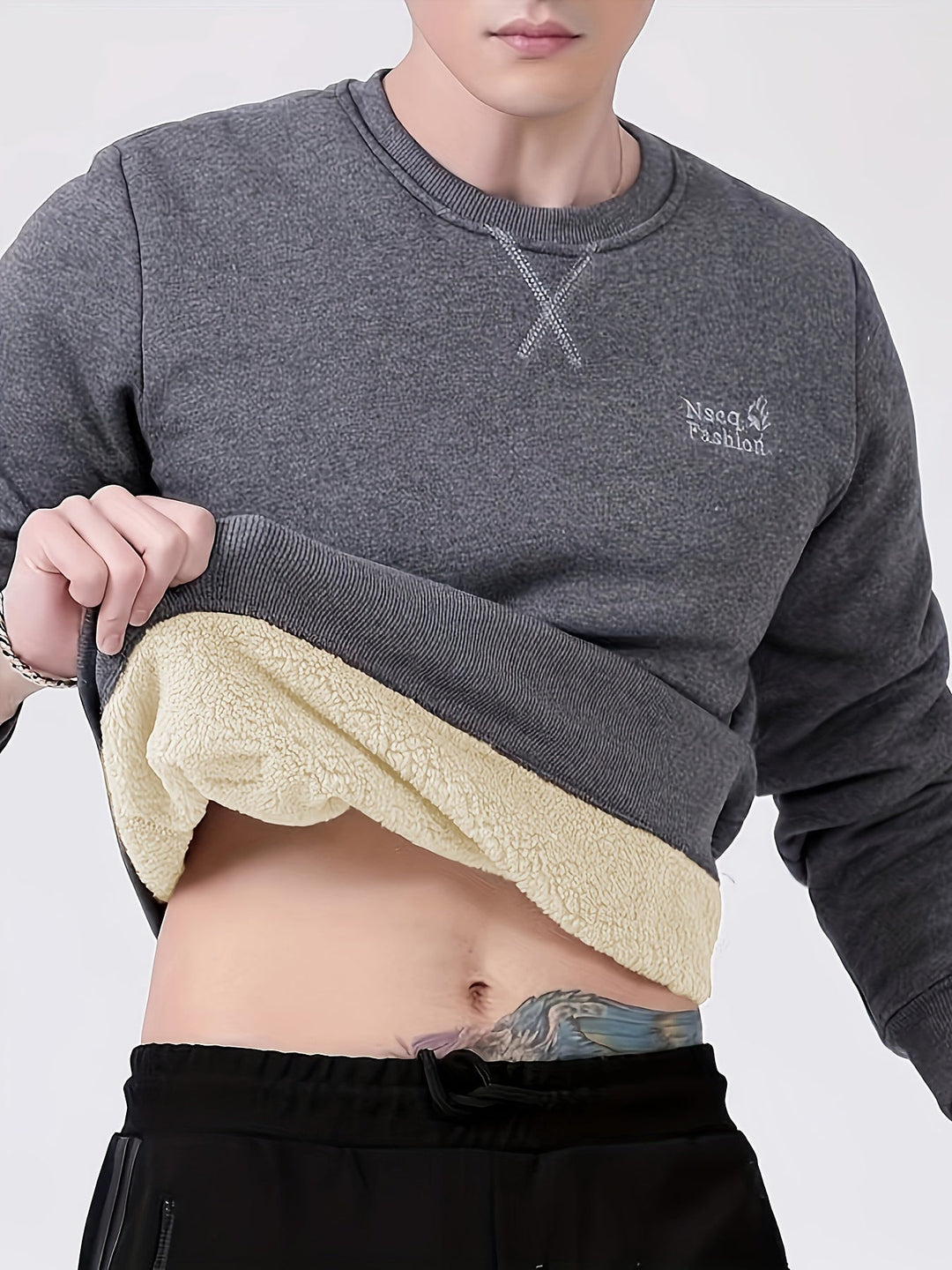 Drune | einfarbiger Baumwolle Sweatshirt für Männer - Perfekt für den Alltag