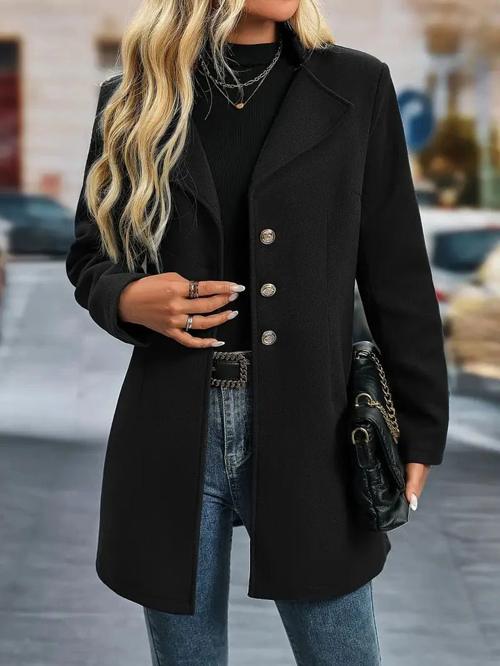 Drune | geknöpfter Blazer-Mantel - Elegante maßgeschneiderte Passform - Wollmischung - Lässiger schicker Layer