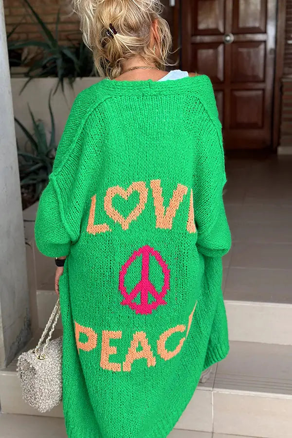 Drune | Love & Peace Strickjacke