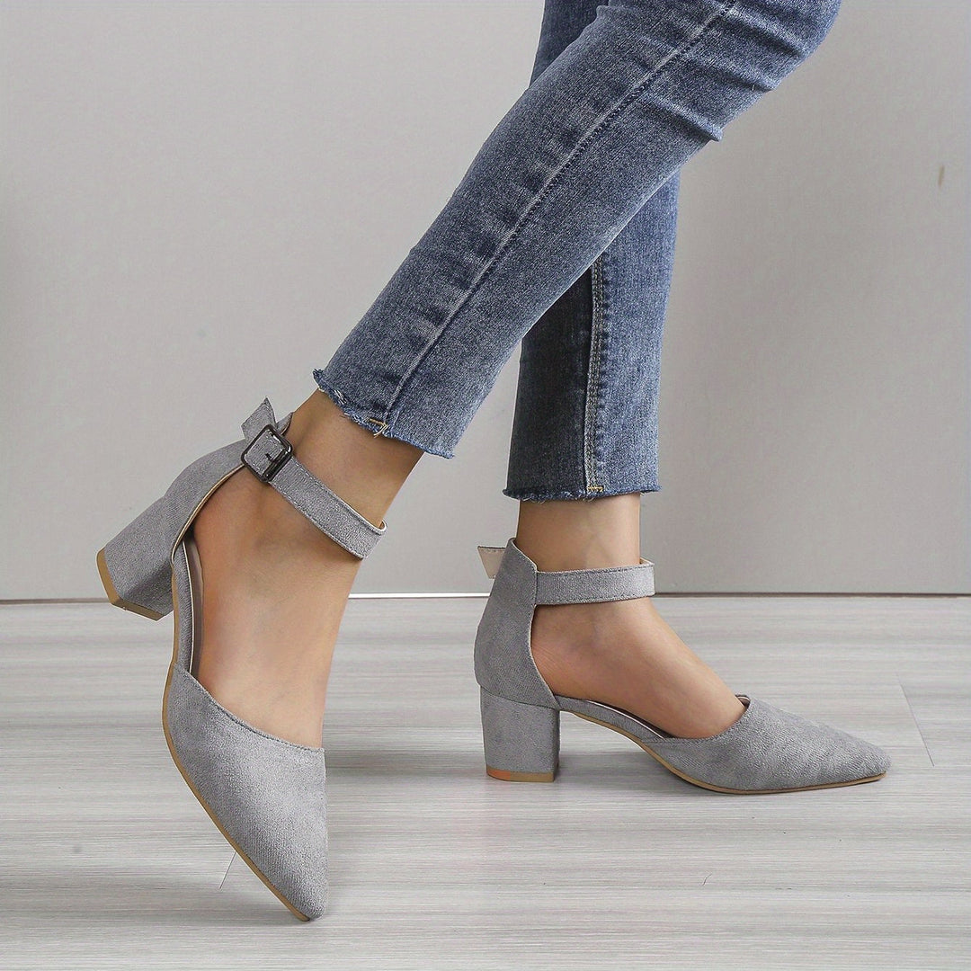 Drune | Damen Sandalen mit Blockabsatz Schnürung, mit Knöchelriemen, Elegant