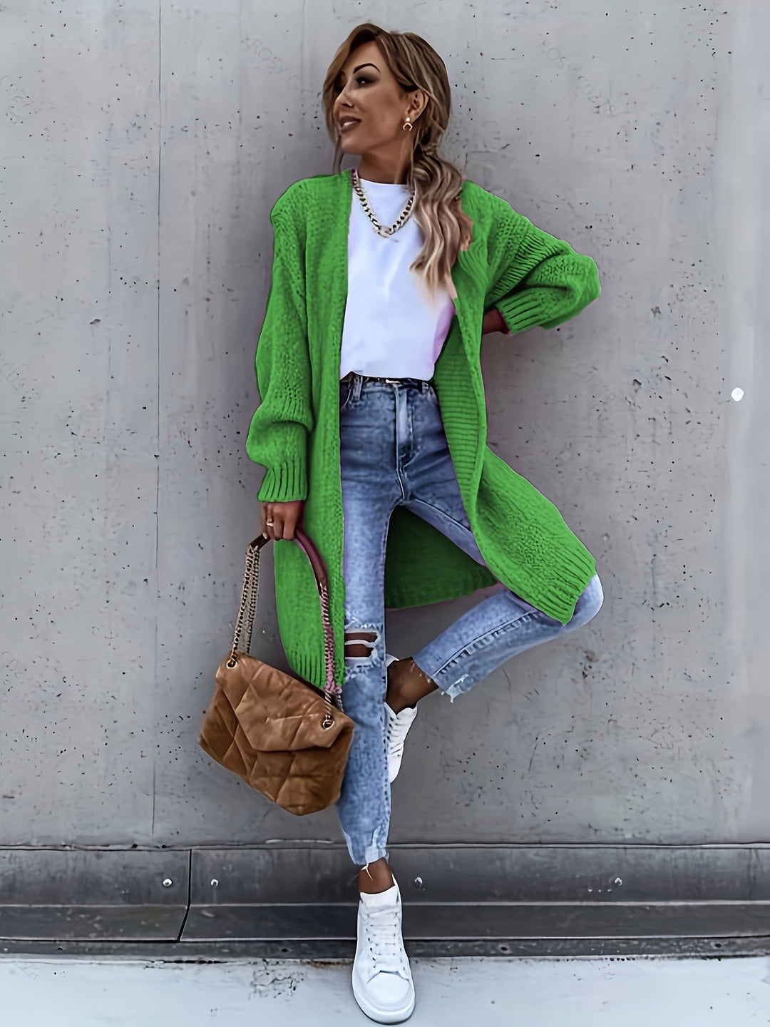 Drune | Langarm Gestrickte Strickjacke Für Damen - Perfekt für Alltagstragen