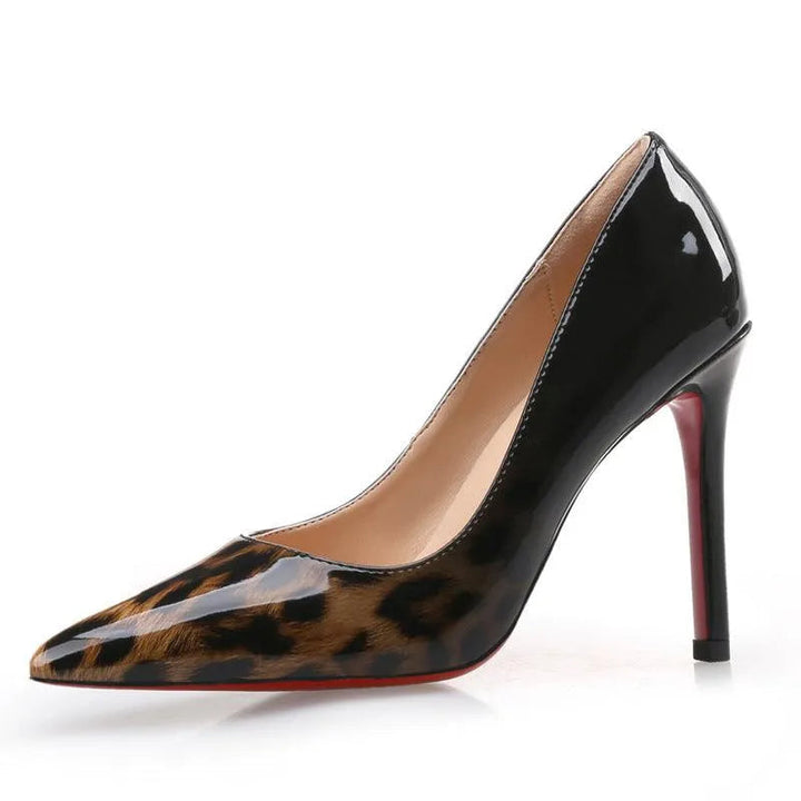 Drune | Leopard print lace high heels for women