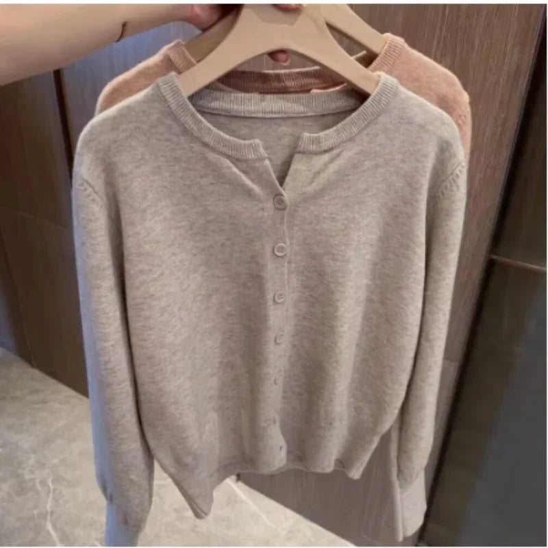 Drune | grob gestrickter Woll-Kardigan-Pullover