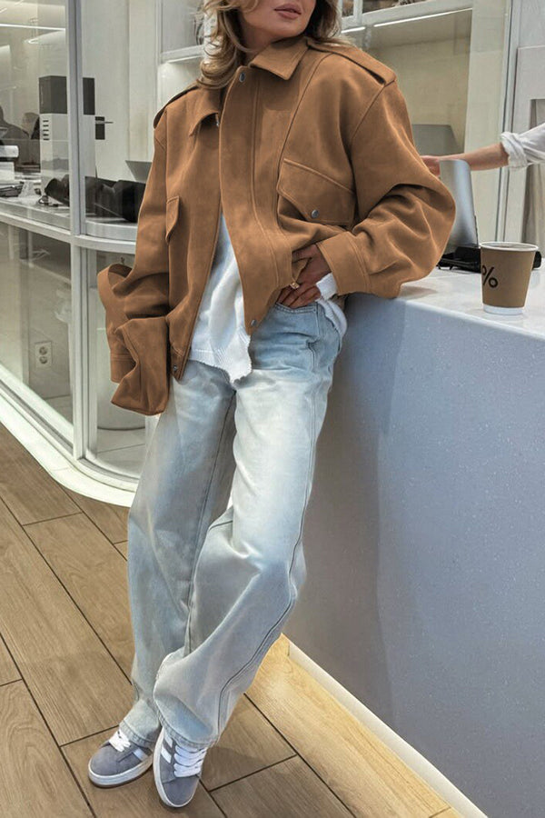 Drune | Casual, loose-fitting jacket with zipper and long sleeves