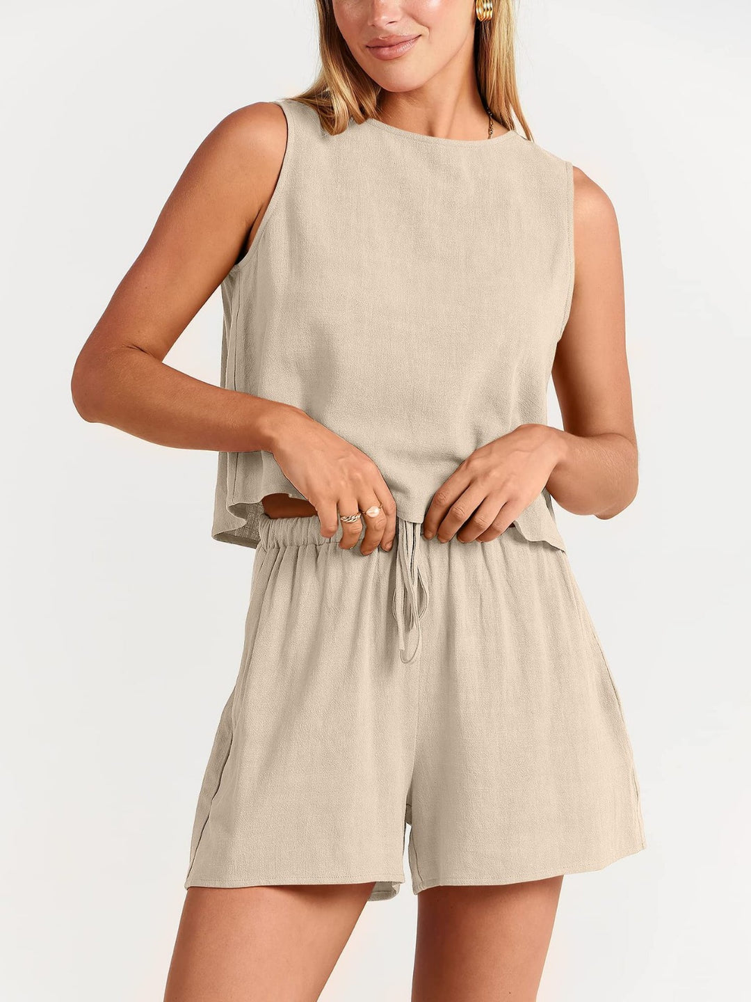 Drune | Zweiteiliges Set aus ärmellosem Oberteil und Shorts