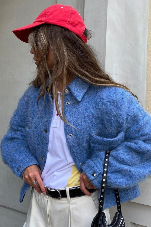 Drune | Ärmel Blauer Wolljacke