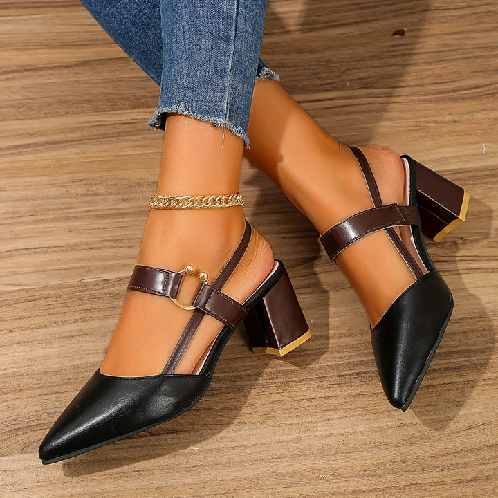 Drune | Spitz Zulaufende Blockabsatz Schuhe Für Frauen