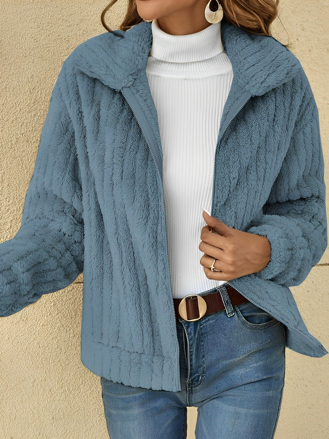 Drune | Damen Zip-Up Relaxed Fit Jacke