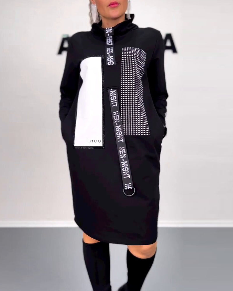 Drune | Lässiges Gerades Kleid mit Kordelzug