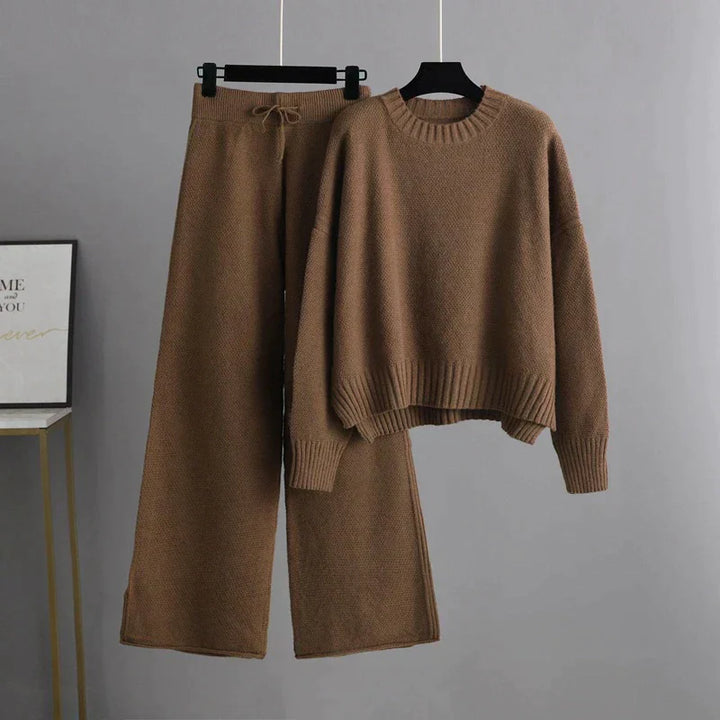 Drune | Winterliches Strick Duo: Pullover & Weite Hose Set