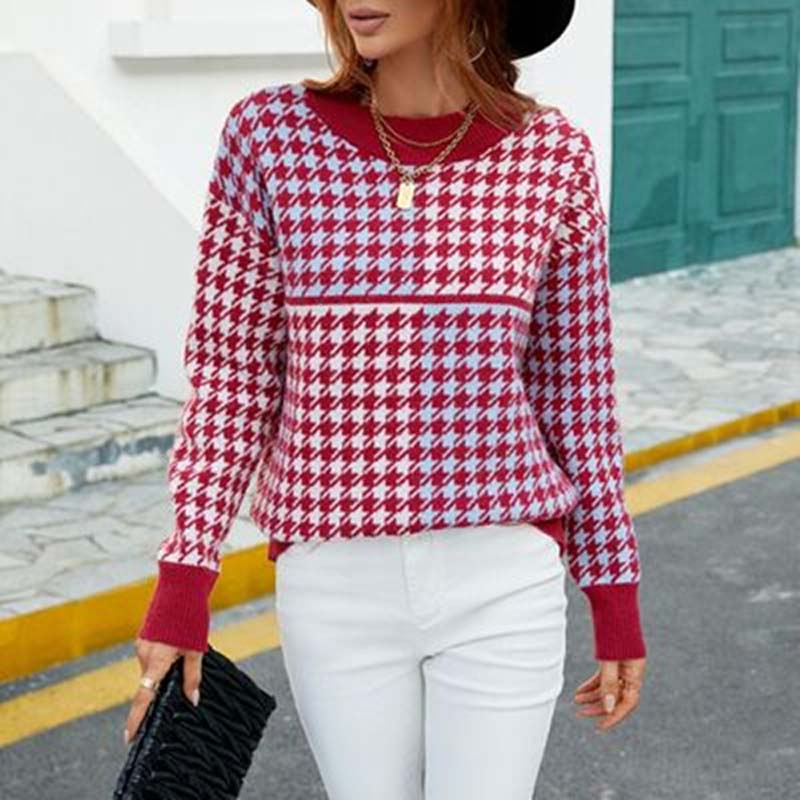 Drune | Geometrischer Strickpullover mit Modernem Muster