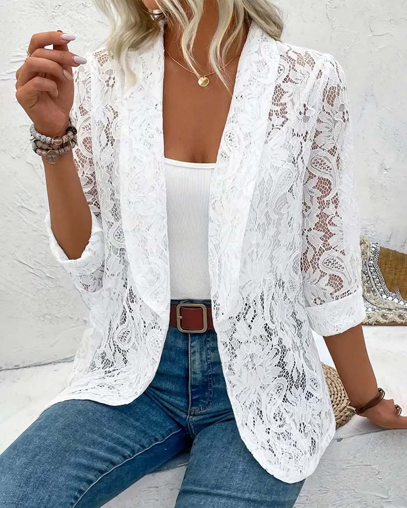 Drune | Eleganter Blazer mit Spitze