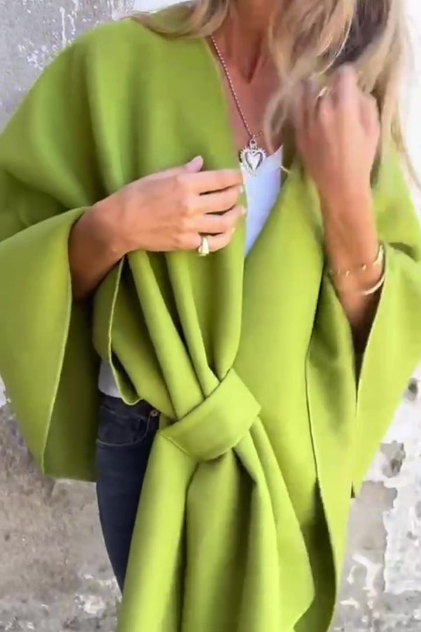 Drune | lässige V-Ausschnitt Stola Cape Jacke