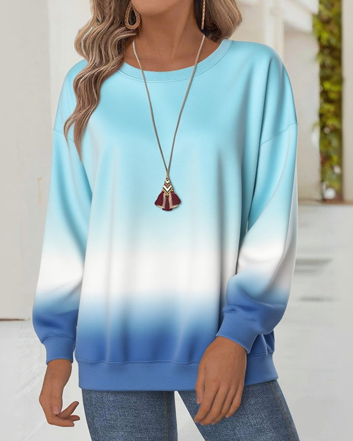 Drune | Sweatshirt mit Farbverlauf und Rundhalsausschnitt