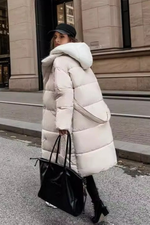 Drune | Mittellange Kapuzen-Pufferjacke
