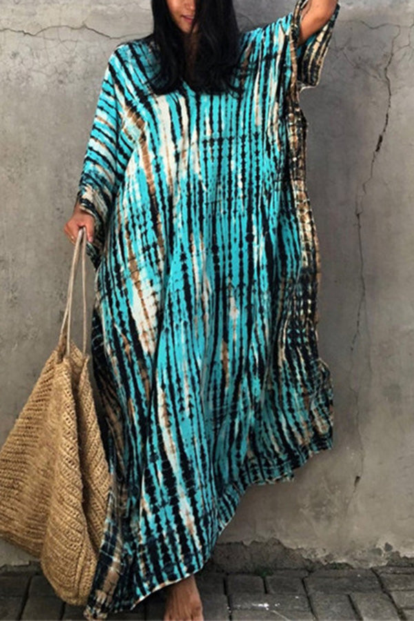 Drune Freely – Lockeres Überwurfkleid im Batik-Boho-Stil