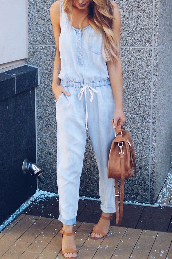 Drune | Neue Ideen Taschen Denim Jumpsuit