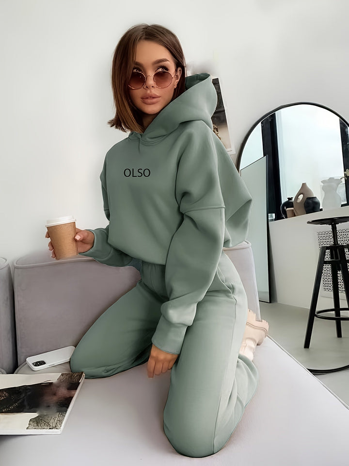 Drune | Oslo Damen Set – Zweiteiliges Set aus Kapuzenpullover und Sweatpants für lässigen Stil und maximalen Komfort.
