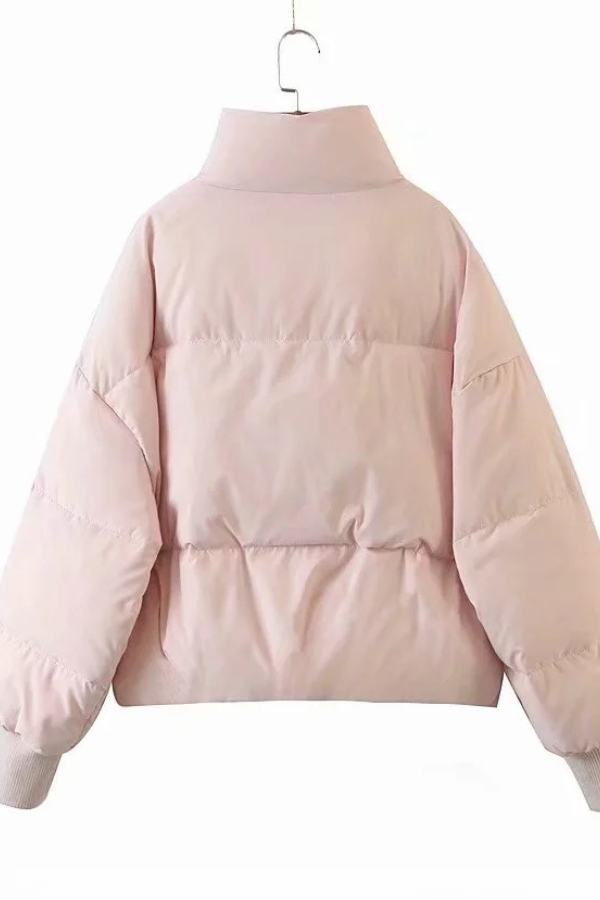 Drune | Kragen Reißverschluss Tasche Dick Warm Baumwolljacke