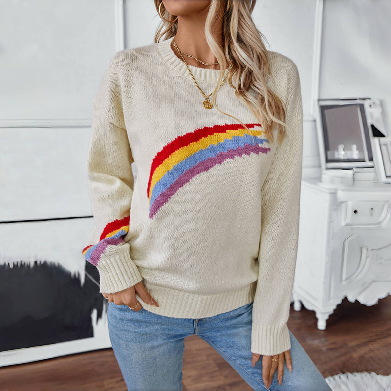 Drune | Regenbogen Strickpullover