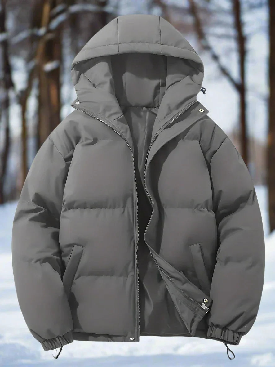 Drune | Pufferjacke Gepolstert Und Isolierend Kapuze Und Reißverschluss Praktische Taschen