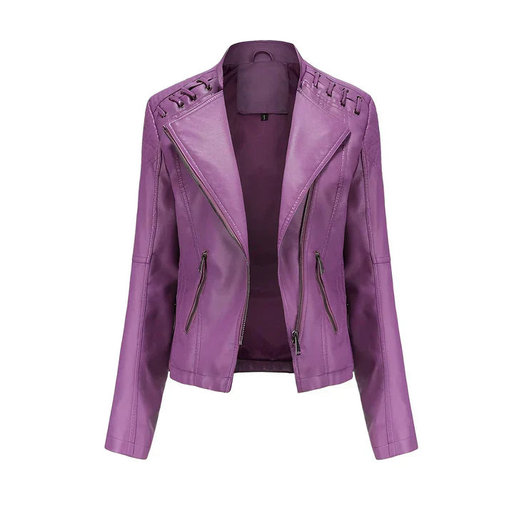 Drune | Pudriges Lederjacke mit Reißverschluss