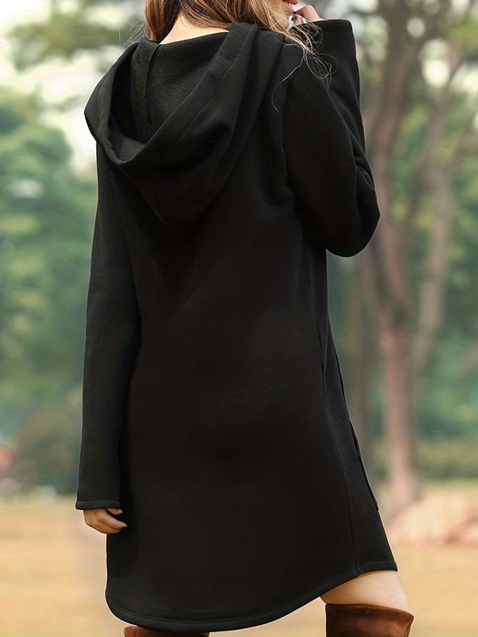 Drune | Kapuzenpullover Kleid mit Kapuze und Kängurutasche