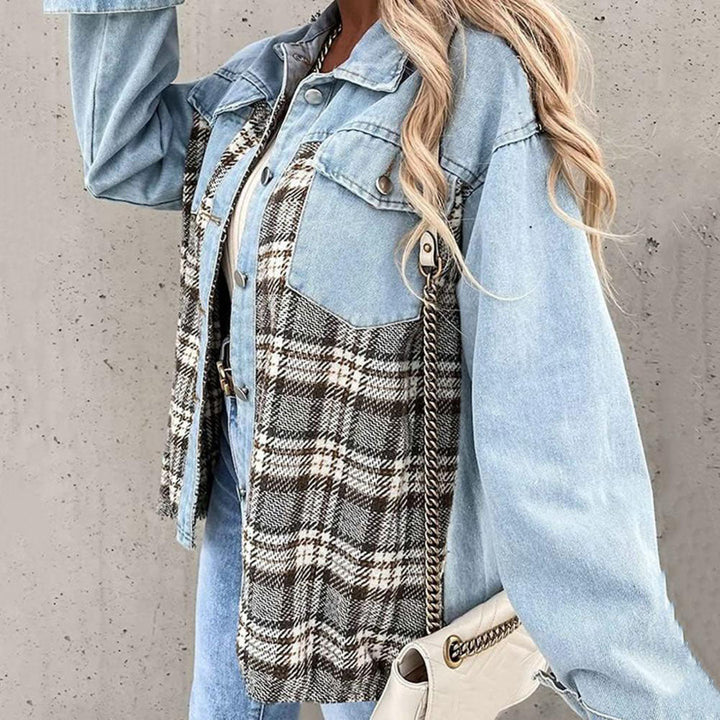 Drune | Karierte Jacke mit klassischem Kragen für Damen