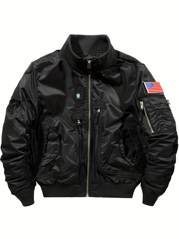 Drune | Bomber Taktische Outdoorjacke Mit Stehkragen Für Herren - Perfekt für Outdoor-Aktivitäten