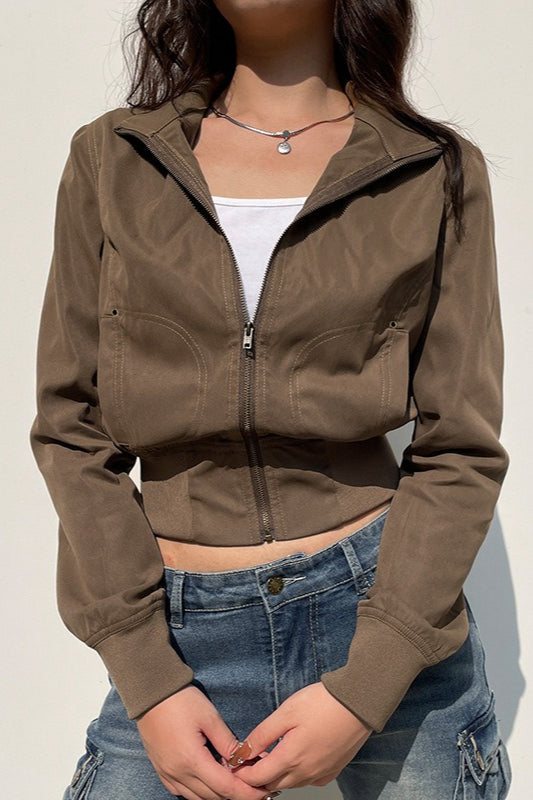 Drune | Gürteltaschenjacke mit Reißverschluss