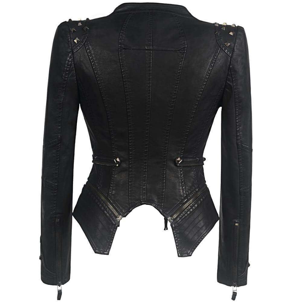 Drune | Damen Gothic Kunstlederjacke