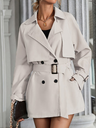 Drune | Trenchcoat mit Gürtel und langen Ärmeln für Damen - Ideal für jeden Anlass
