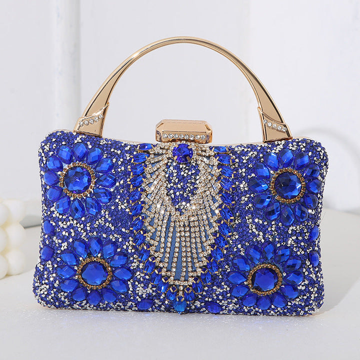 Drune metallische handgefertigte Diamant-inlay-Abendtasche