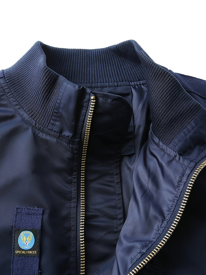 Drune | Bomber Taktische Outdoorjacke Mit Stehkragen Für Herren - Perfekt für Outdoor-Aktivitäten