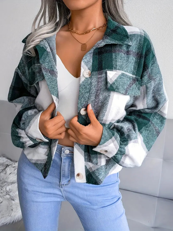 Drune | Karierte Flanelljacke - Kurzschnitt