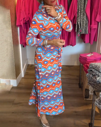 Drune | Bedrucktes Trägerkleid mit Revers