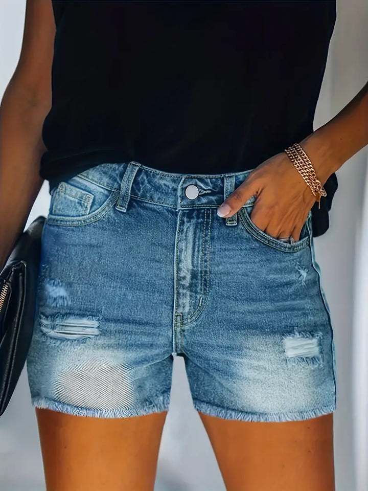 Drune | Frühling/Sommer Ripp-Denim-Shorts